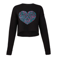 Trending Blue Pink Polka Dot Heart International Dot Day Valentines Cropped Sweater | Artistshot