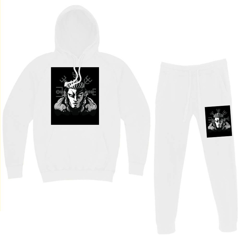 Nordic Norse Viking Warrior Woman  Boy Boy Hoodie & Jogger Set | Artistshot