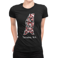 Trending Tacoma Washington Native American Indian Brown Grizzly Bear G Ladies Fitted T-shirt | Artistshot