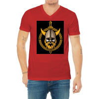 Proud Viking Warrior With Beard Helmet  Love Quote V-neck Tee | Artistshot