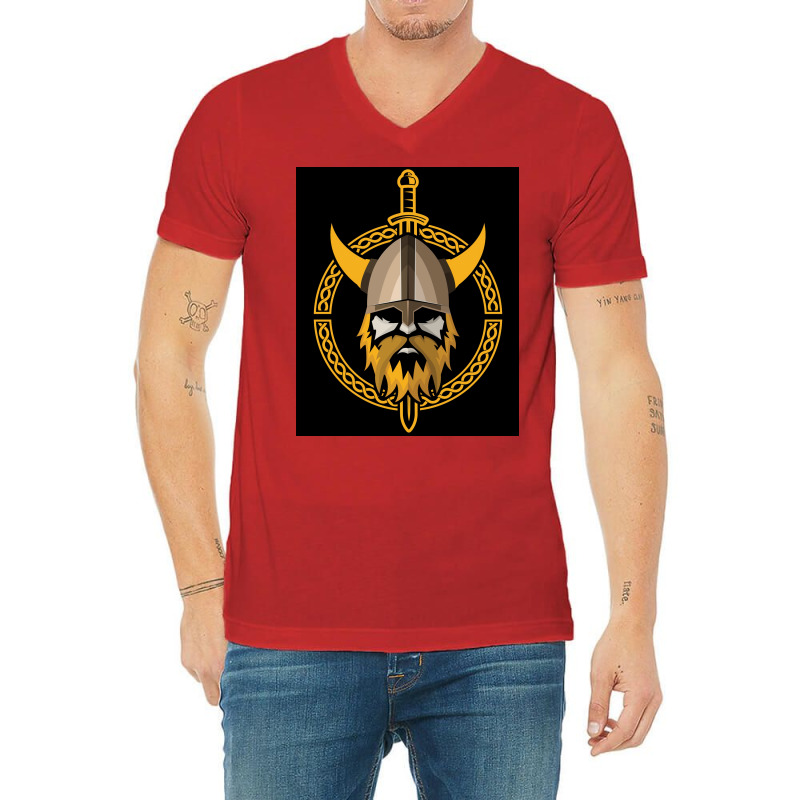 Proud Viking Warrior With Beard Helmet  Love Quote V-neck Tee | Artistshot