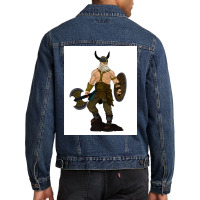 Shield And Axe As Good Gear For Bearded Viking Gift Idea For Hard Men Men Denim Jacket | Artistshot