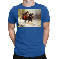 Skiing Birchlegs Crossing The Mountain With The Royal Child By Knud Be T-shirt | Artistshot