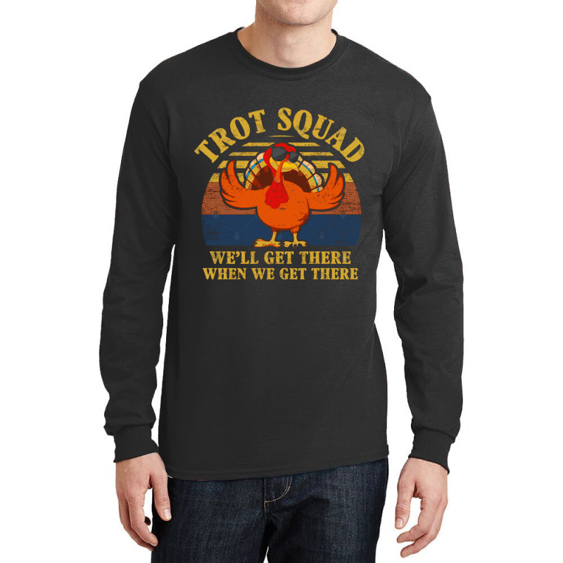 Turkey Trot Squad Funny Thanksgiving Running Costu Long Sleeve Shirts | Artistshot