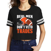 Trending Real Men Don't Veto Trades Fantasy Football Scorecard Crop Tee | Artistshot