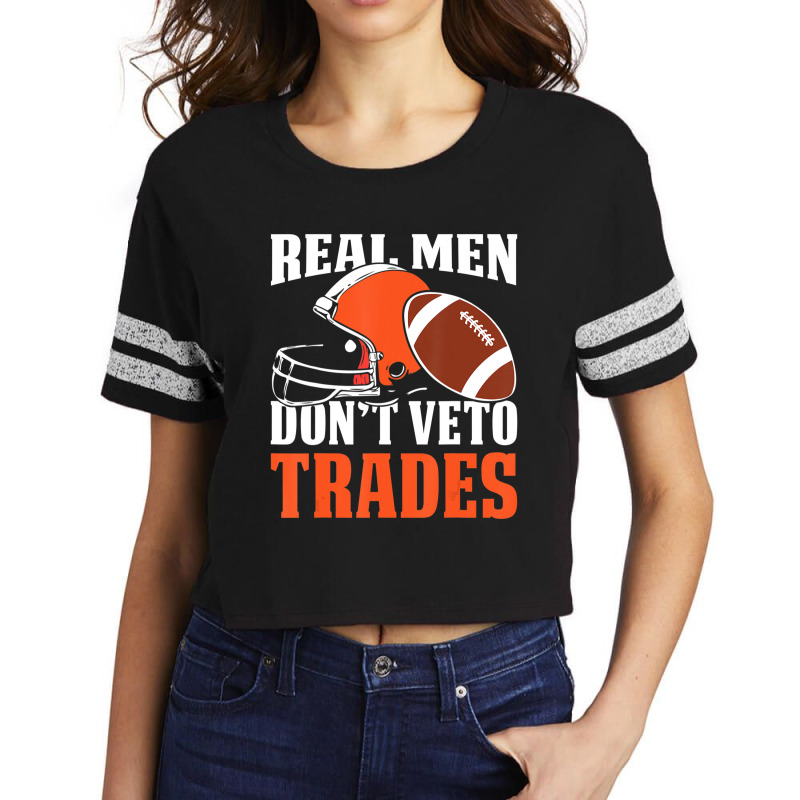 Trending Real Men Don't Veto Trades Fantasy Football Scorecard Crop Tee by yumgaugeteuda | Artistshot