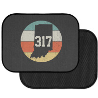 317 Area Code Indiana Retro Vintage Rear Car Mat | Artistshot