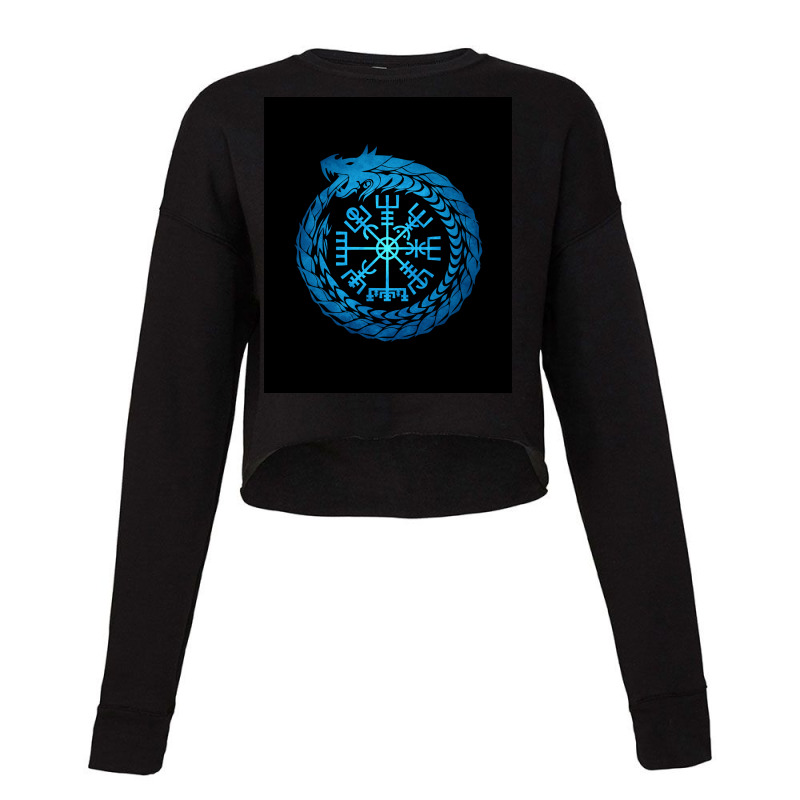 Vegvisir Jormungandr World Serpent  Boy Gift Cropped Sweater by fliswargok | Artistshot