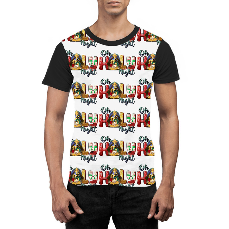 Oh Holy Night Black Holy Family Black Jesus Graphic T-shirt | Artistshot