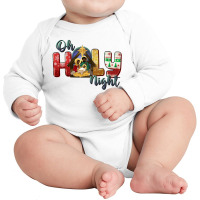 Oh Holy Night Black Holy Family Black Jesus Long Sleeve Baby Bodysuit | Artistshot