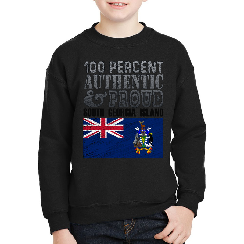 100 Percent Authentic And Proud South Georgia Island! Youth Sweatshirt by Binzdodi | Artistshot