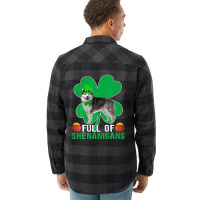 Full Of Shenanigans Alaskan Malamute Dog St Patrick's Day Flannel Shirt | Artistshot