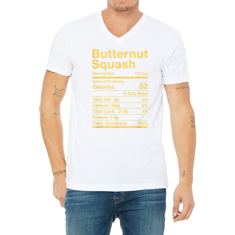 Butternut Squash Nutrition Facts Matching T Shirt V-Neck Tee by kogmor58594 | Artistshot