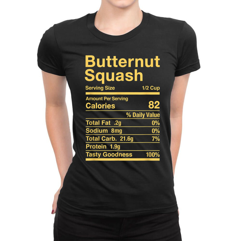 Butternut Squash Nutrition Facts Matching T Shirt Ladies Fitted T-Shirt by kogmor58594 | Artistshot