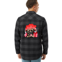 Mastiff Valentines Day Dog Hearts Balloons Flowers Flannel Shirt | Artistshot