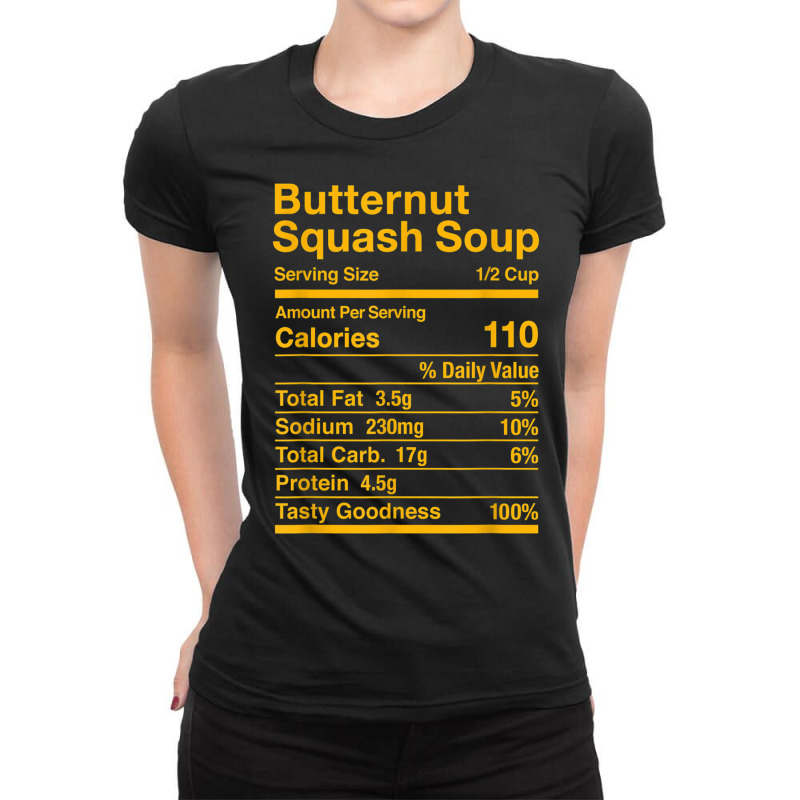 Butternut Squash Soup Nutrition Facts Matching T Shirt Ladies Fitted T-Shirt by kogmor58594 | Artistshot