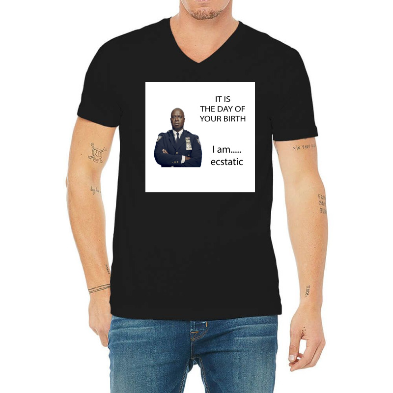 Captain Holt Birthday B99 Poster Tumblr (1) V-Neck Tee by zagarboddaq | Artistshot