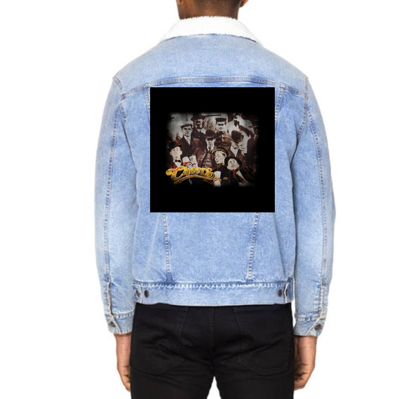 Cheers Vintage Poster Summer Unisex Sherpa-lined Denim Jacket | Artistshot