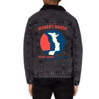 Women's March On Arkansas Unisex Sherpa-lined Denim Jacket | Artistshot