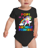 Pops Of The Birthday Princess Unicorn Rainbow Gifts T Shirt Baby Bodysuit | Artistshot