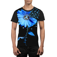 Diabetes Diabetic Hope For A Cure Blue Flower 138 Diabetes Awareness Graphic T-shirt | Artistshot