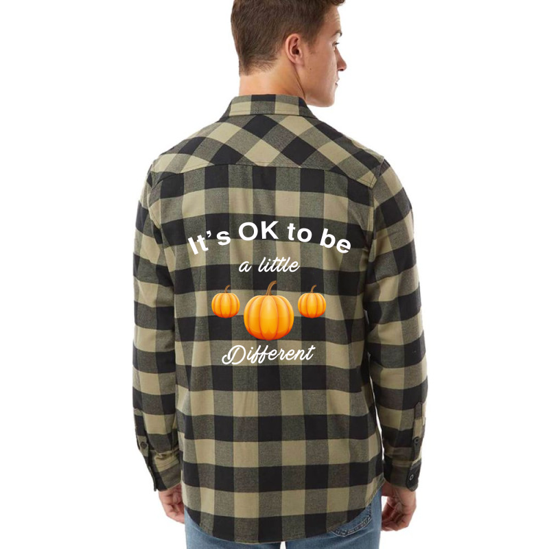 Pumpkin It's Ok To Be A Little Different Flannel Shirt | Artistshot