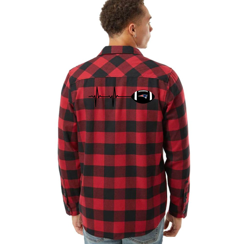 Heartbeat New England Fans Patriot Football Flannel Shirt | Artistshot