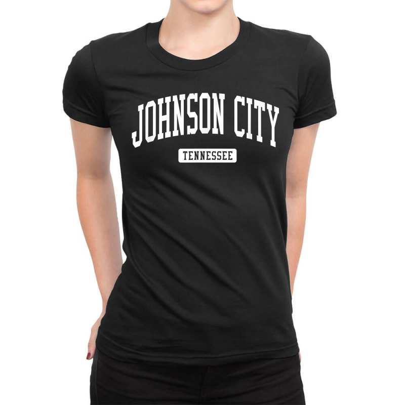 Johnson City Tennessee Tn Vintage Athletic Sports Design T Shirt Ladies Fitted T-Shirt by l71e1leis | Artistshot