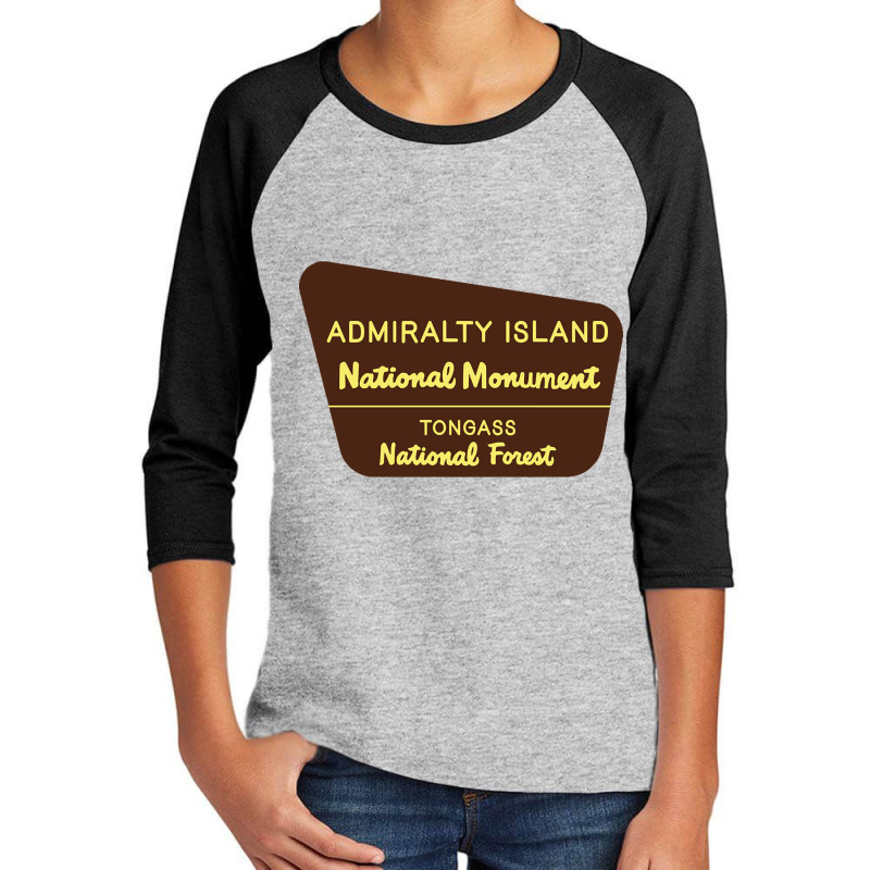 Admiralty Island National Monument Sign Youth 3/4 Sleeve by Binzdodi | Artistshot