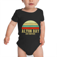 Alton-bay New Hampshire Vintage Retro Sunset Baby Bodysuit | Artistshot