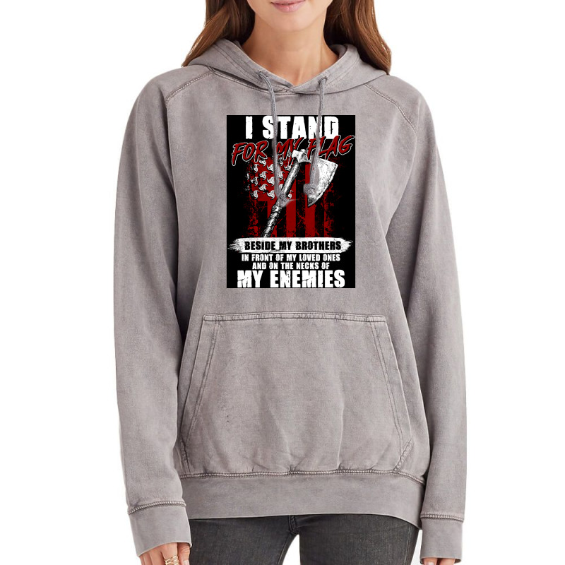 Viking Warrior American Flag Independence Of The United States  Aesthe Vintage Hoodie | Artistshot