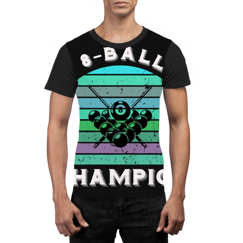 8-ball Pool Champion - Billiards Sunset Graphic T-shirt | Artistshot