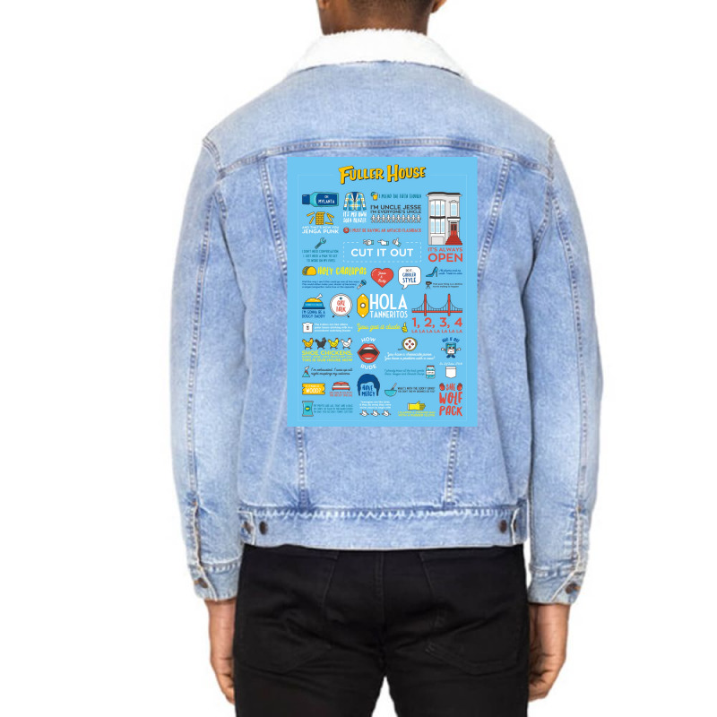 Fuller House Quotes Poster Funny Unisex Sherpa-lined Denim Jacket | Artistshot