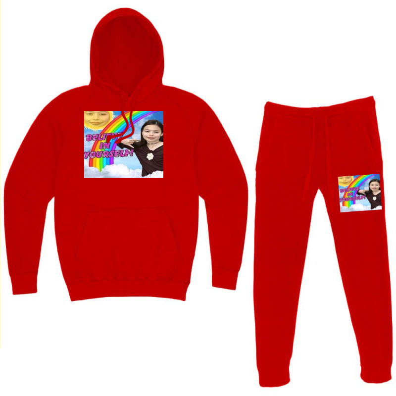 Ily Believe In Yoursdesign Poster Red (1) Hoodie & Jogger set by zagarboddaq | Artistshot