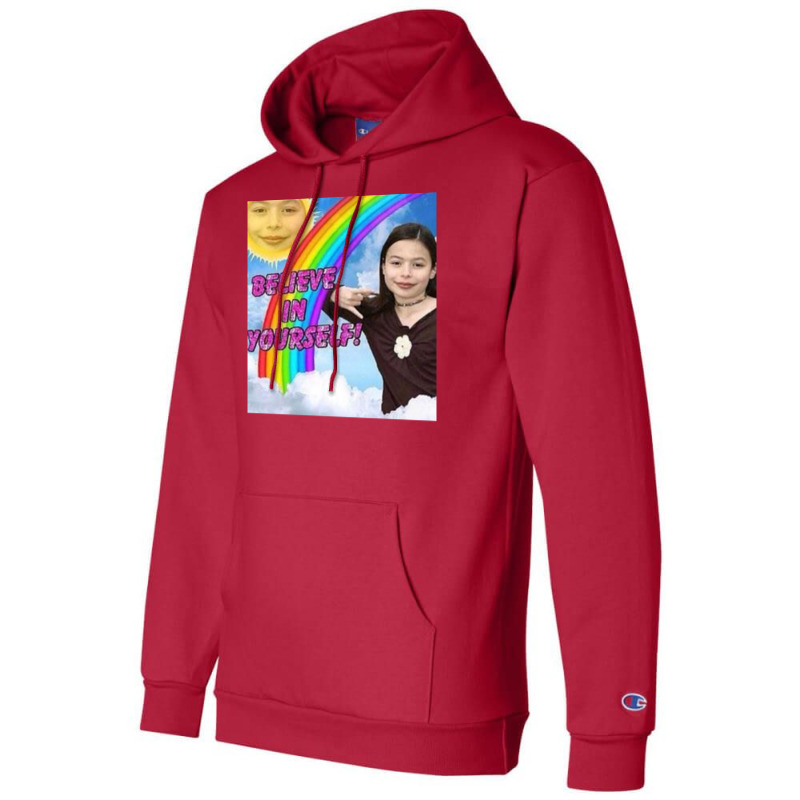 Ily Believe In Yoursdesign Poster Red (1) Champion Hoodie by zagarboddaq | Artistshot