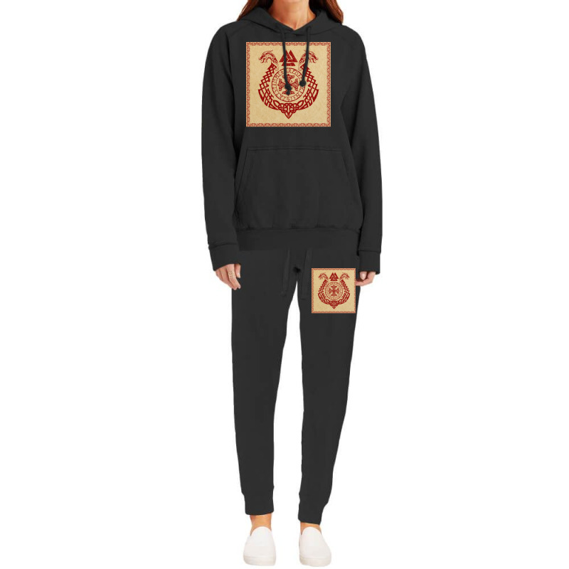 Vikingsnorse Runes Dragon Boat Vikings  Boy Gift Hoodie & Jogger Set | Artistshot