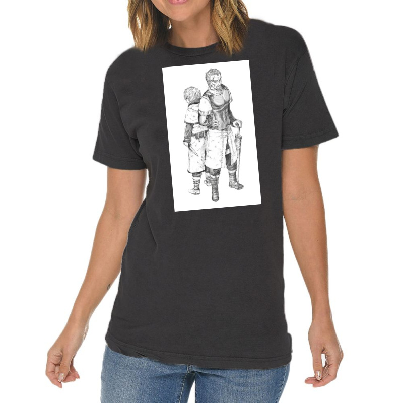 Vinland Saga Thorfinn And Askeladd Back To Back  Humor Vintage T-shirt | Artistshot