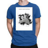 Grace And Frankie Black And White Poster 80s (1) T-shirt | Artistshot