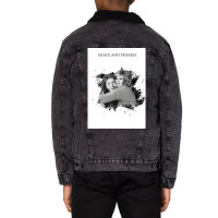 Grace And Frankie Black And White Poster 80s (1) Unisex Sherpa-lined Denim Jacket | Artistshot