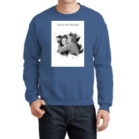 Grace And Frankie Black And White Poster 80s (1) Crewneck Sweatshirt | Artistshot