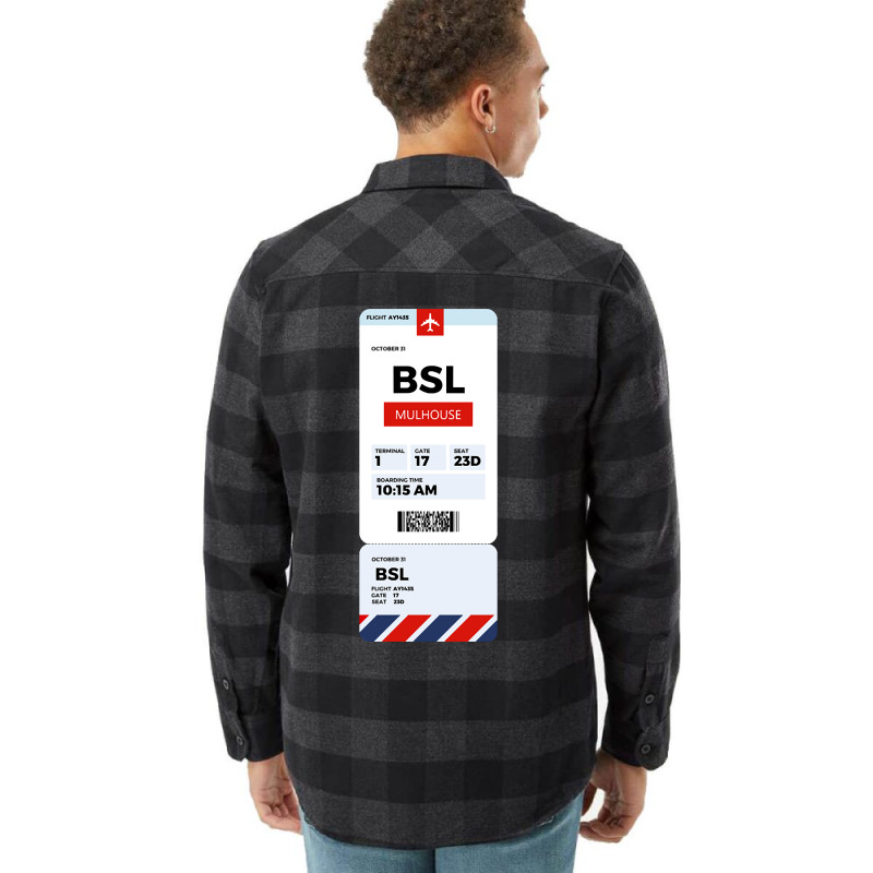 Mulhouse Boarding Pass Flannel Shirt | Artistshot