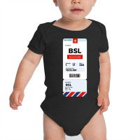 Mulhouse Boarding Pass Baby Bodysuit | Artistshot