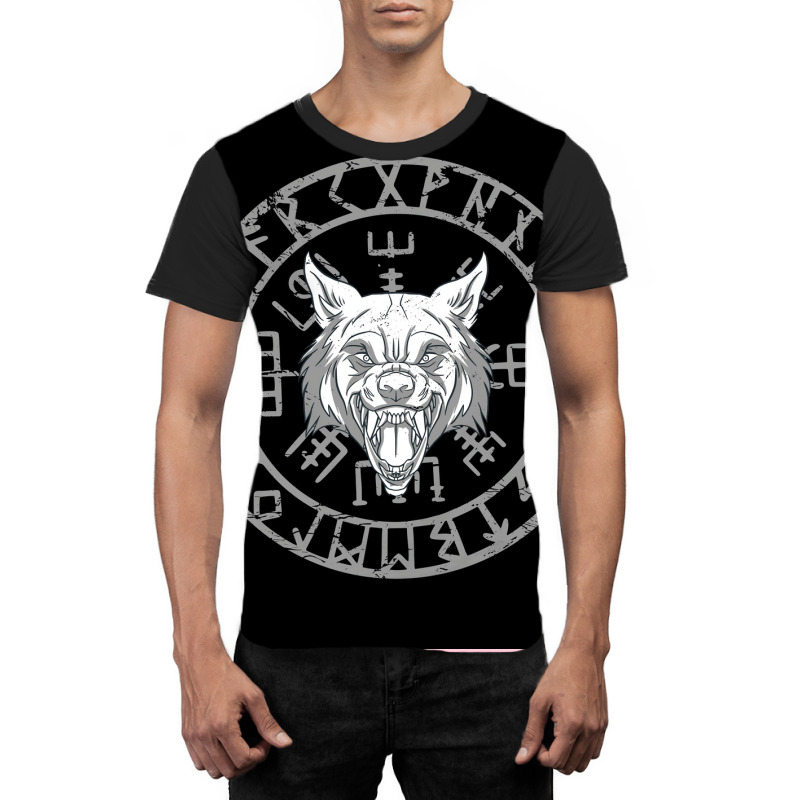 Wolf With Runes Viking Wolf Head  Boy Boy Graphic T-shirt | Artistshot