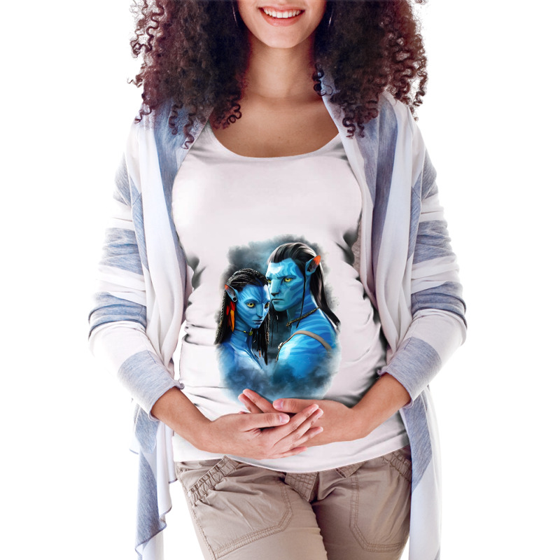 Avatar 2   The Way Of Water Avatar Neytiri Jake Sully Maternity Scoop Neck T-shirt by Dinh Quan | Artistshot