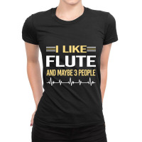 3 People Flute Ladies Fitted T-shirt | Artistshot