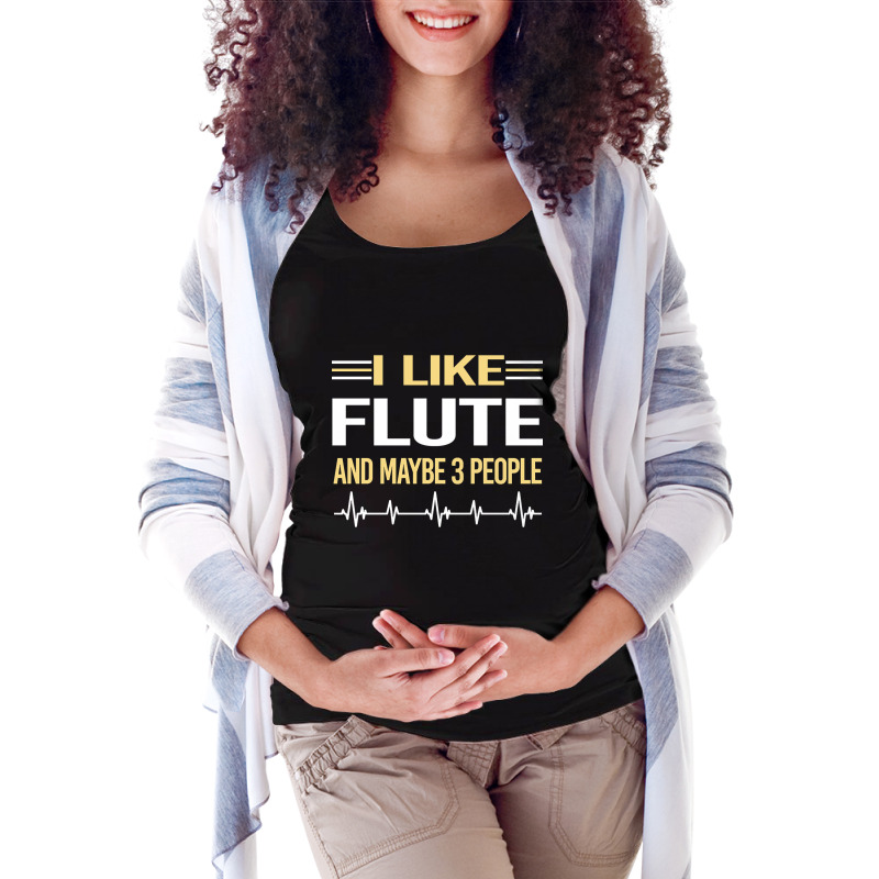 3 People Flute Maternity Scoop Neck T-shirt by rentsabotage035@gmail.com | Artistshot