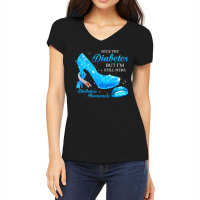 Diabetes Diabetic Nice Try Diabetes But Im Still Here Heels T1d Awaren Women's V-neck T-shirt | Artistshot