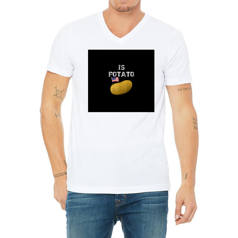 Is Potato As Seen On Late Night Television Poster V-neck Tee | Artistshot