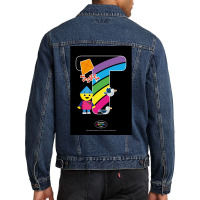 Initial T Charliex27s Colorforms City Poster Vintage (1) Men Denim Jacket | Artistshot