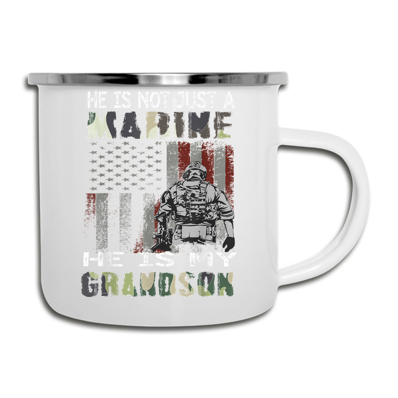 Proud Of My Grandson Is A Marine Shirt Proud Grandma Grandpa T Shirt Camper Cup | Artistshot